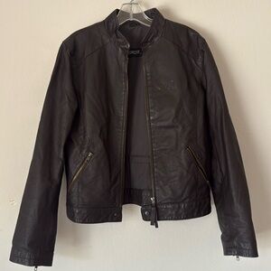 Dark Brown 100% Leather Jacket for Women